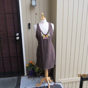 #694  NEW WOMAN'S BROWN COLORED SUNDRESS BY MODA INT'L  (SIZE X-LARGE)
